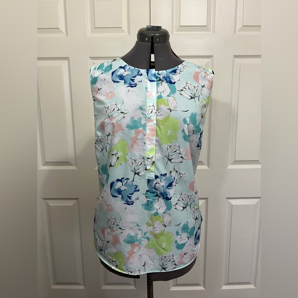 Talbots 14WP Sleeveless Watercolor Blouse